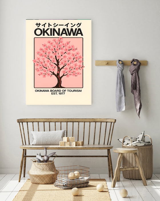 Japanese Tourism Travel Pink Blossom Art Print