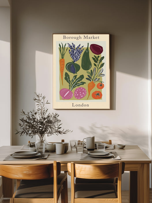 Borough Market Vegetable Kitchen  Art Print