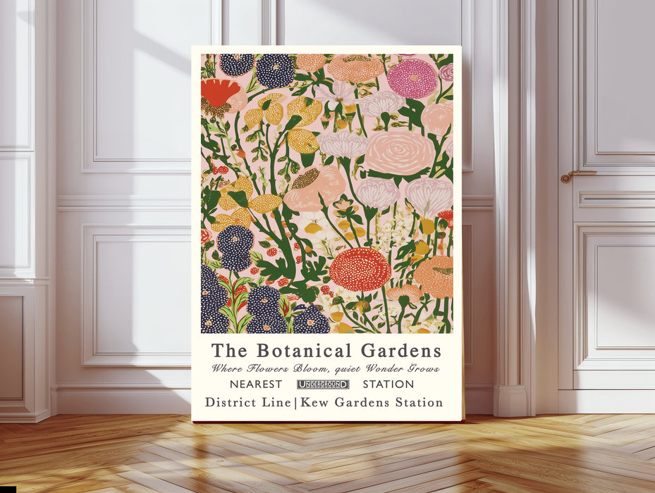 Botanical Pastel Garden Floral Art Print