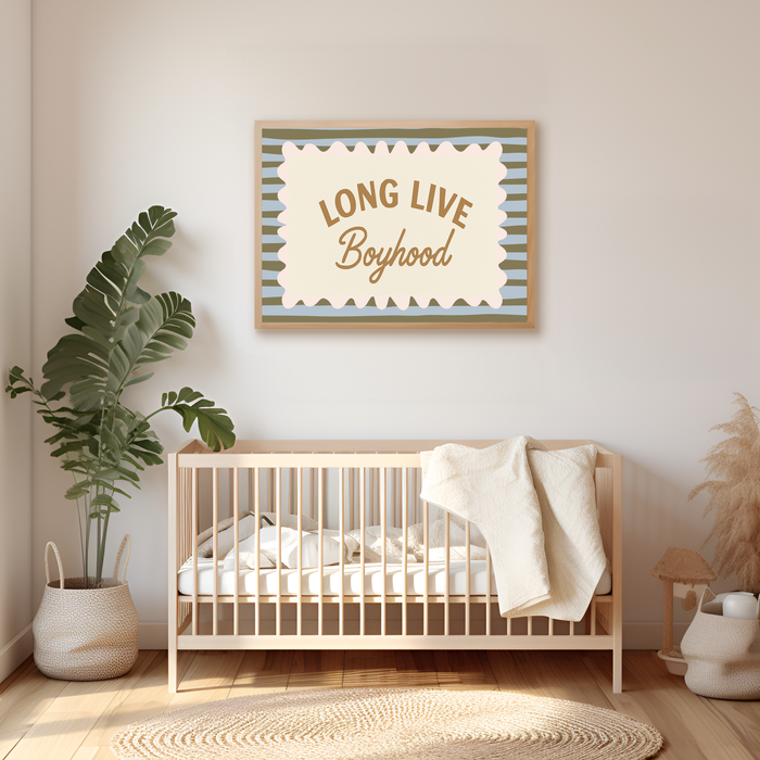 Long Live Boyhood Nursery Art Print