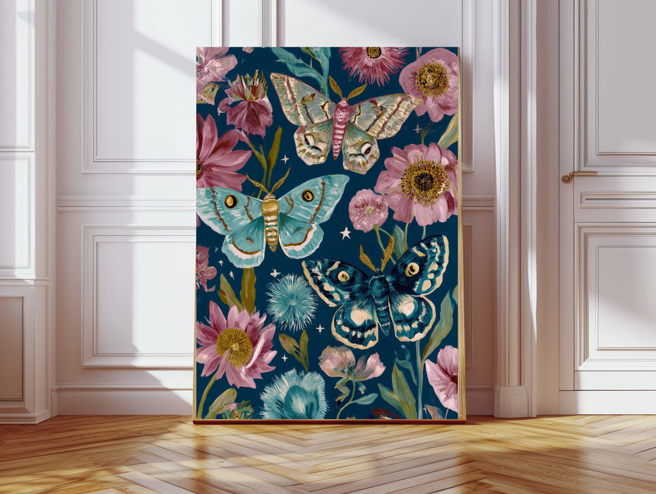 Blue Butterfly Painting Art Print