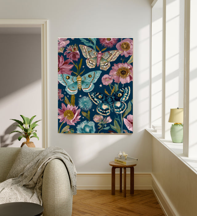 Blue Butterfly Painting Art Print