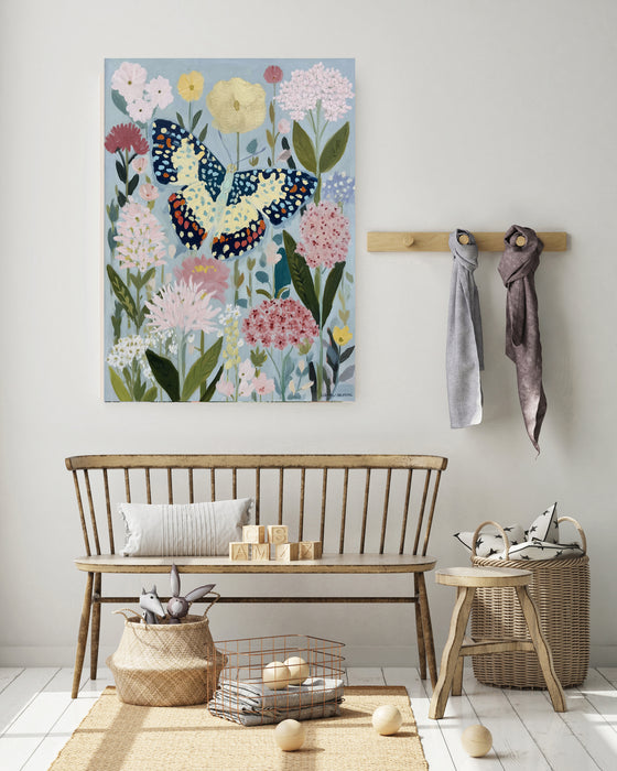 Butterfly Blue Painting Art Print