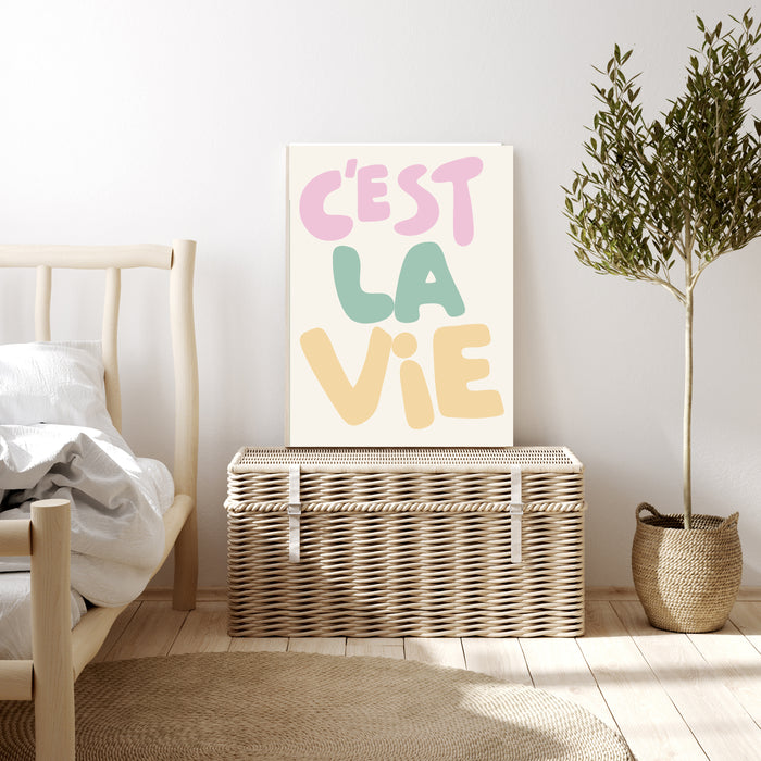 C'est La Vie Typography Art Print