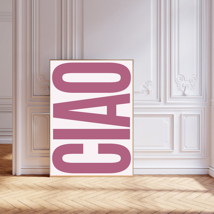 'Ciao' Typography Art Print