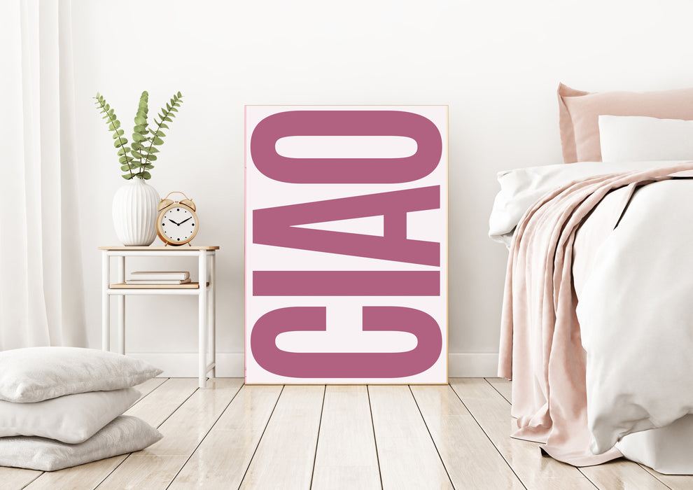 'Ciao' Typography Art Print