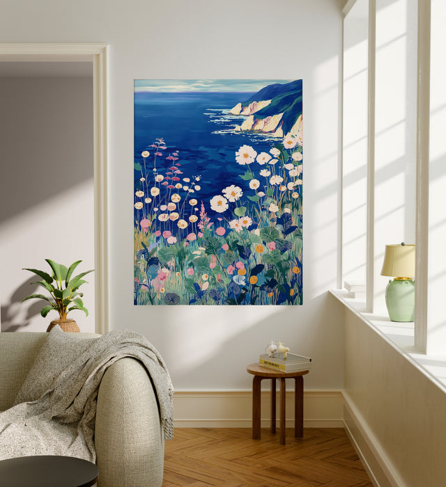 Cliff Sea Landscape Art Print