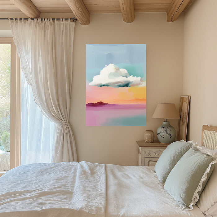 Pastel Blue Cloud Landscape Art Print