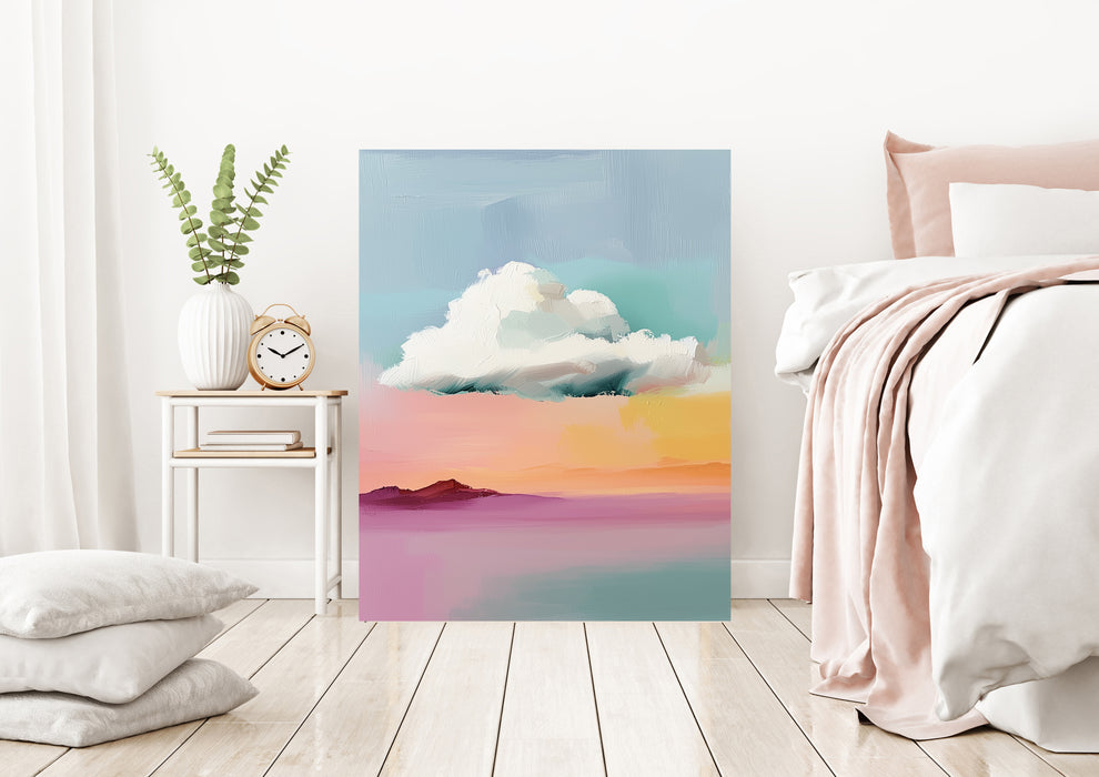 Pastel Blue Cloud Landscape Art Print