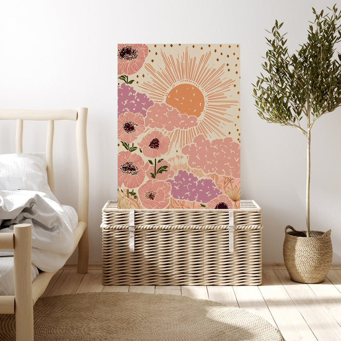 The Sun Tarot Celestial Flower Art Print