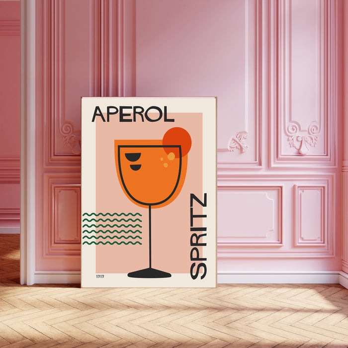 Aperol Cocktail Drink Art Print