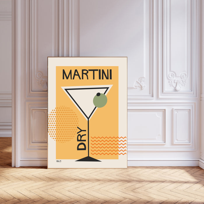 Martini Dry Cocktail Drink Art Print