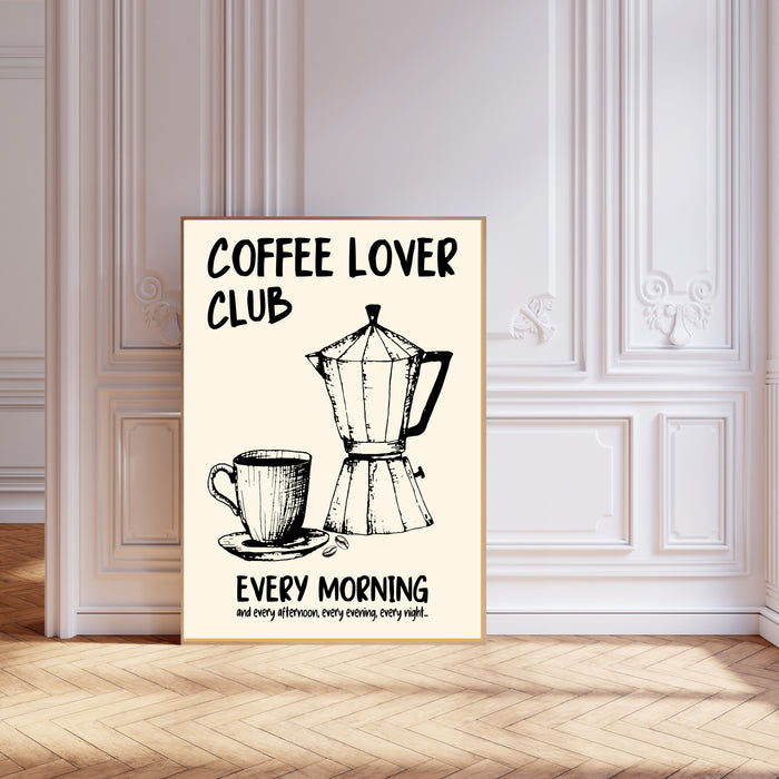 Coffee Lover Club Art Print