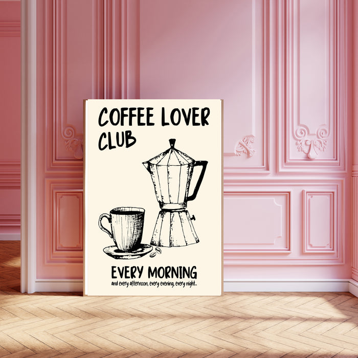 Coffee Lover Club Art Print