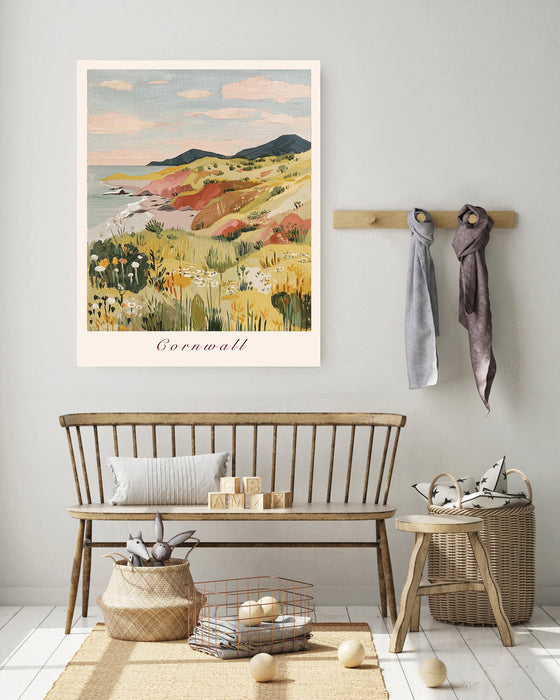 Cornwall Landscape Coastal Travel Art Print