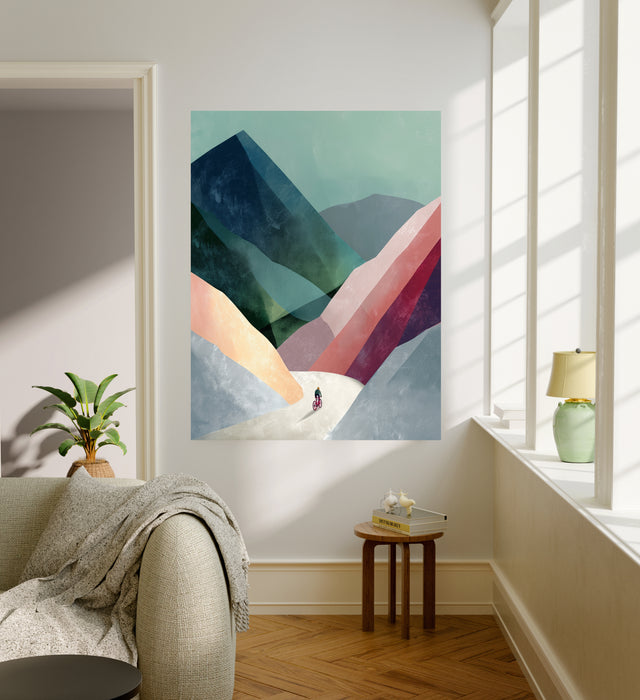 Landscape Cycling Set Of Two Landscape Art Prints