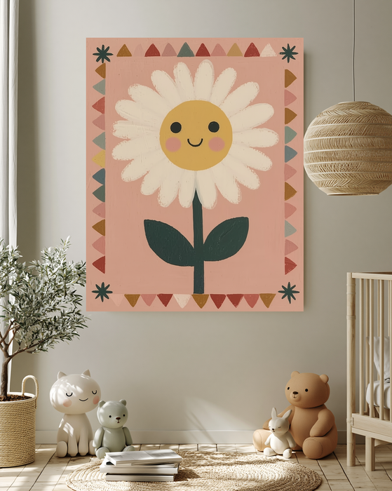 Smiling Daisy Nursery Art Print