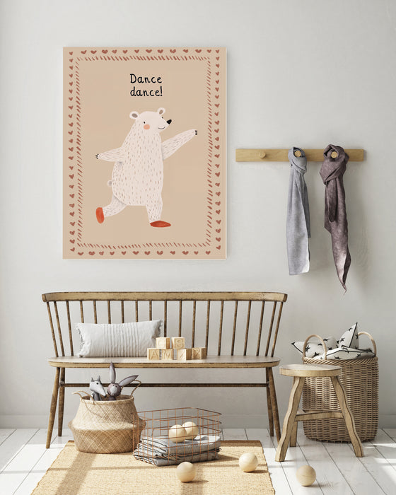 Dancing Bear Nursery Art Print