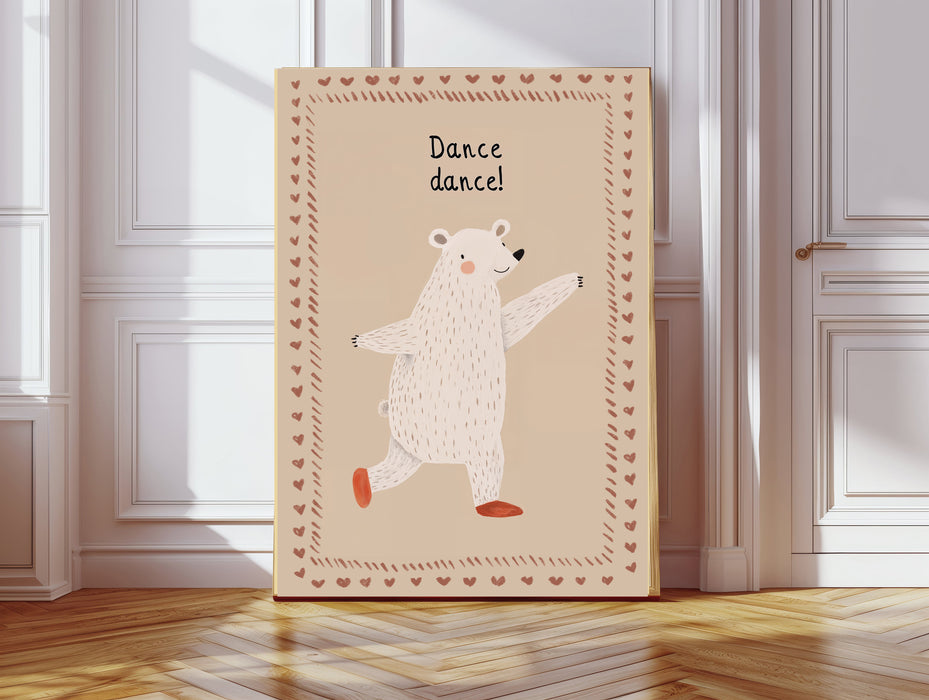 Dancing Bear Nursery Art Print