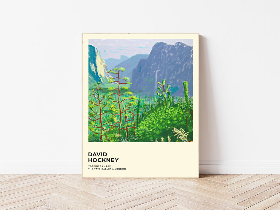 David Hockney Yosemite Mountains Art Print