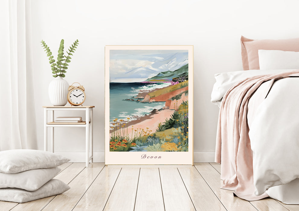 Devon, England Landscape Travel Art Print