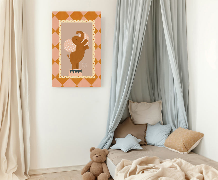 Circus Elephant Nursery Art Print