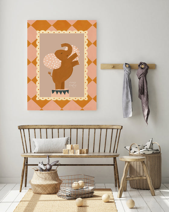 Circus Elephant Nursery Art Print