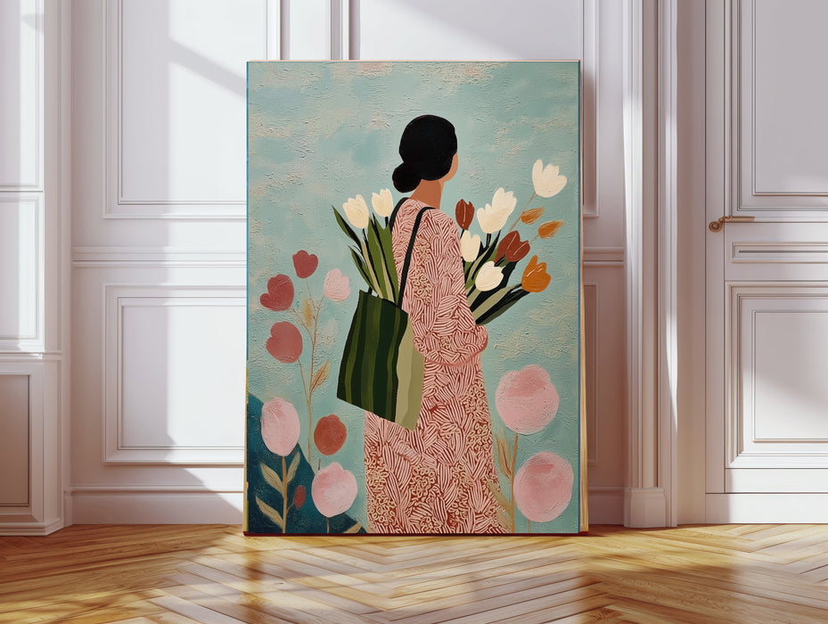 Female Botanical Painting Art Print