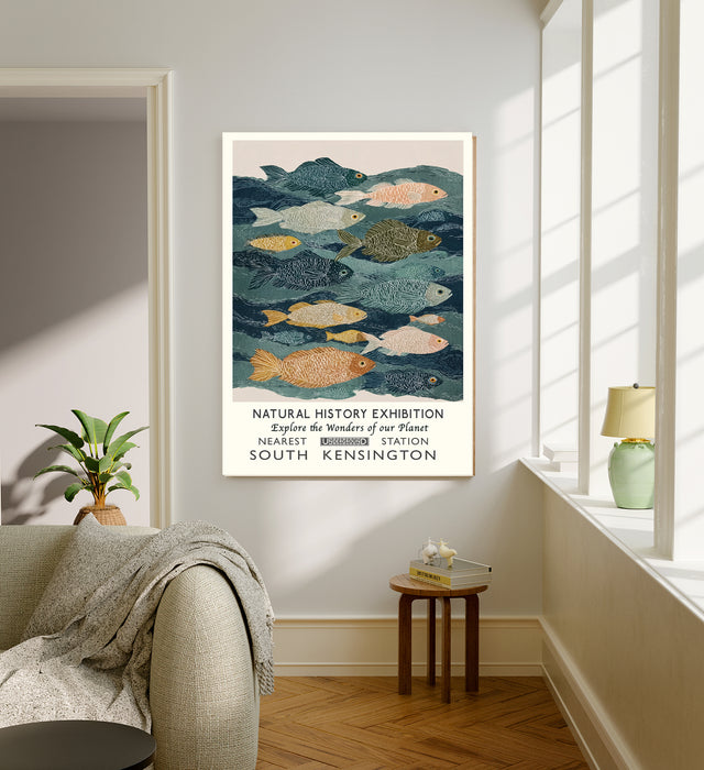 Natural History Exhibition Fish Art Print