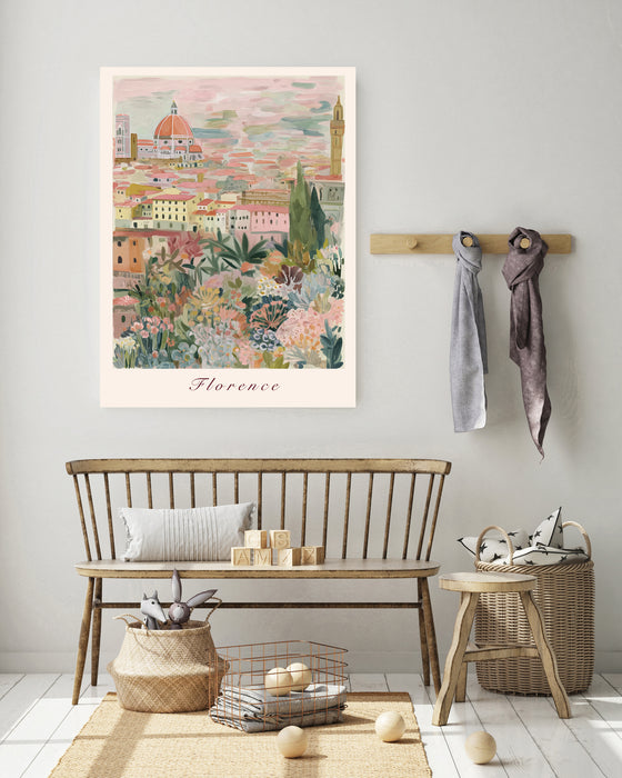 Florence Italy City Landscape Travel Art Print