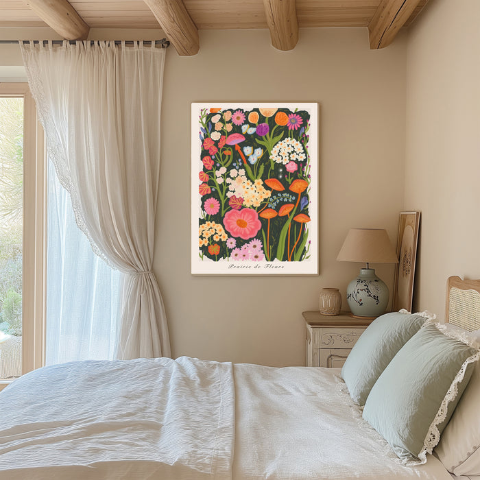 Botanical Prairie de fleurs sauvages Art Print