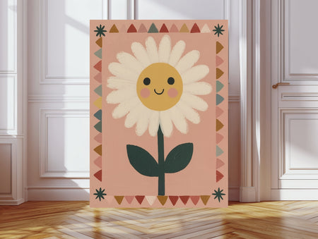 Smiling Daisy Nursery Art Print | Stanley Street Studio