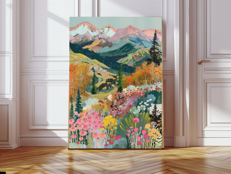 Japanese Mountain Landscape Art Print