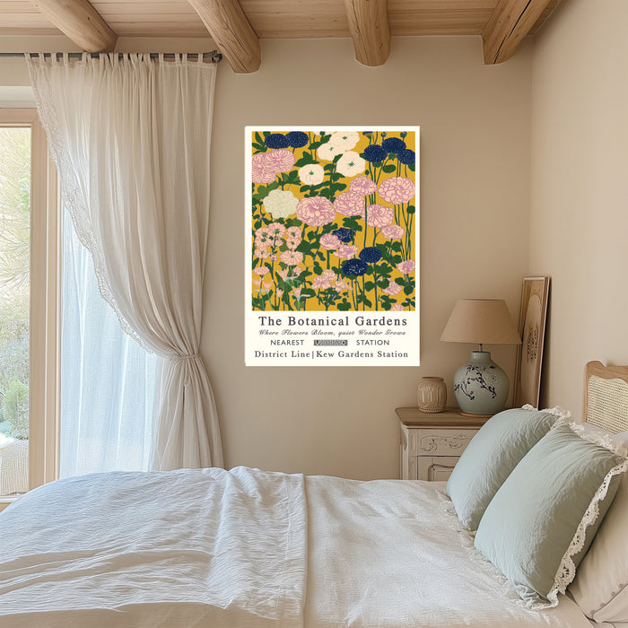 Botanical Pastel Garden Floral Art Print