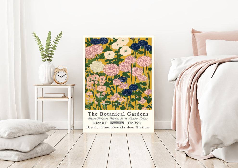 Botanical Pastel Garden Floral Art Print