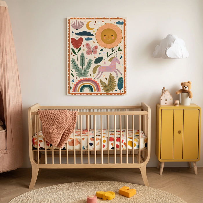 Kids Nursery Whimsical Unicorn Art Print