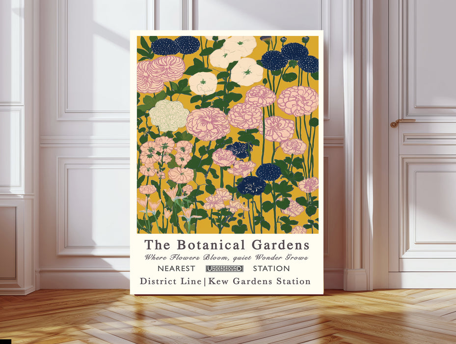 Botanical Pastel Garden Floral Art Print