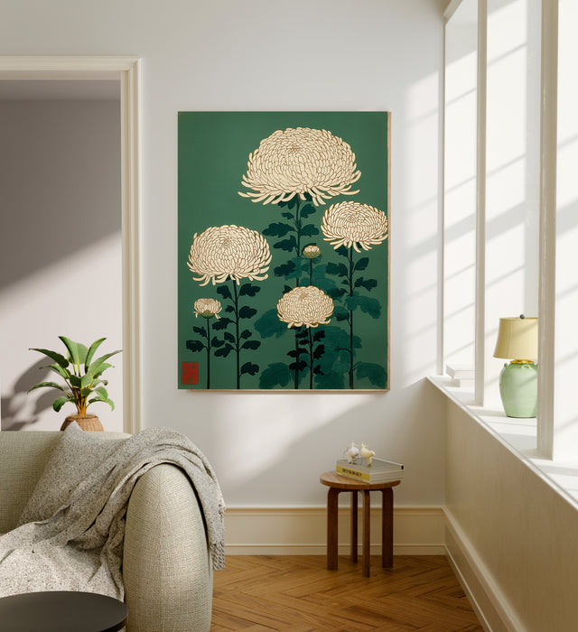 Japanese Chrysanthemum Floral Art Print
