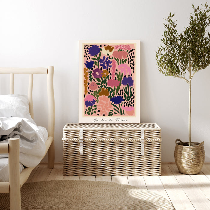 Le Jardin de fleurs Pink Flower Art Print