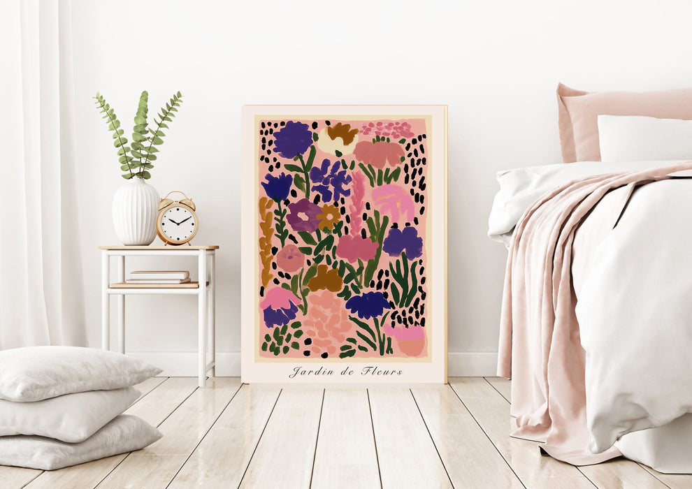 Le Jardin de fleurs Pink Flower Art Print
