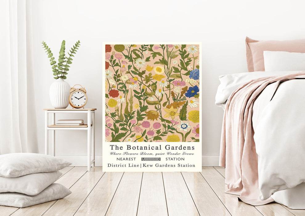 Botanical Yellow Garden Floral Art Print