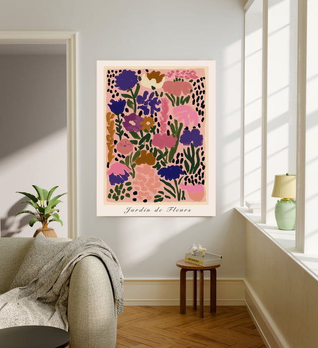 Le Jardin de fleurs Pink Flower Art Print