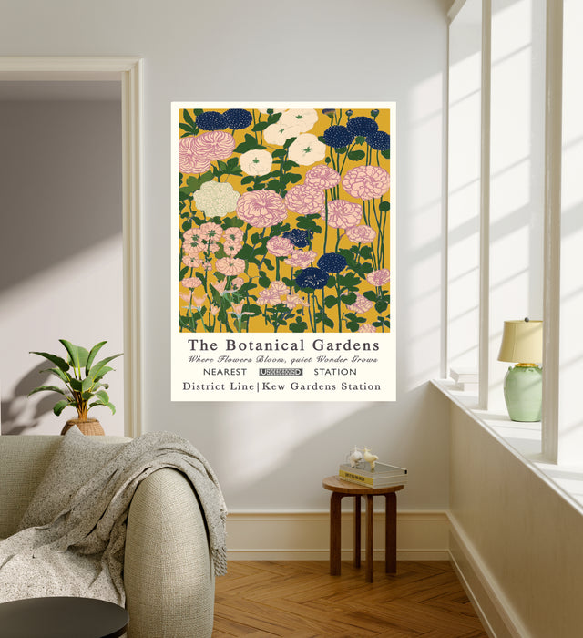 Botanical Pastel Garden Floral Art Print