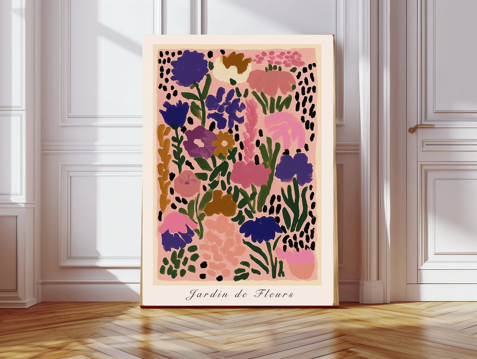 Le Jardin de fleurs Pink Flower Art Print