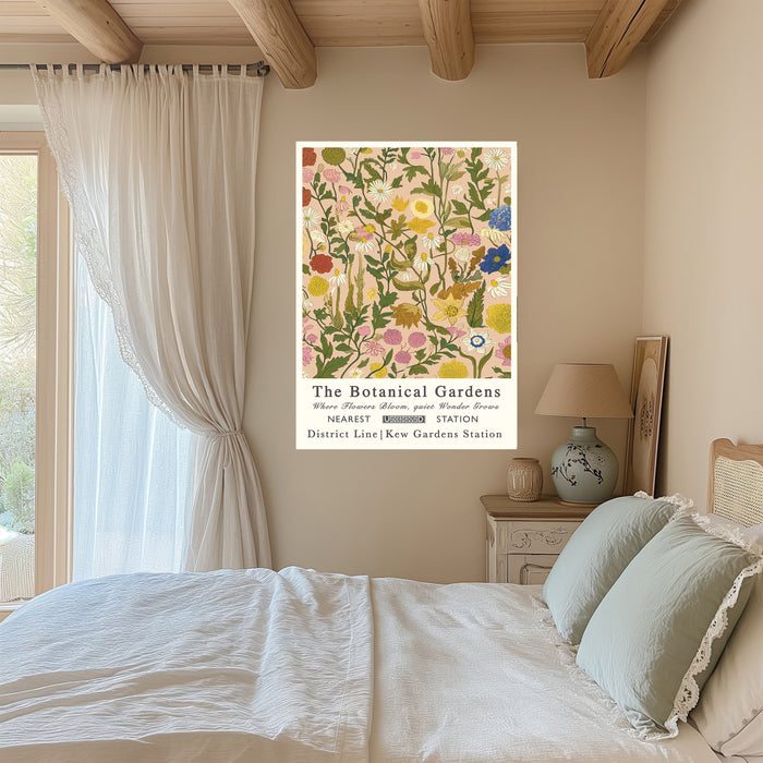 Botanical Yellow Garden Floral Art Print