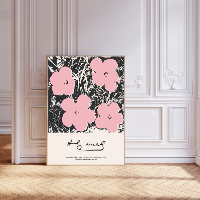 Andy Warhol Pink Flowers Art Print