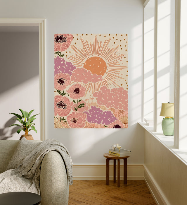 The Sun Tarot Celestial Flower Art Print