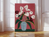 Botanical Floral Art Print | Anthurium Vase Wall Art | Stanley Street Studio