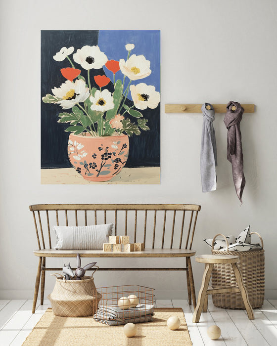 Vintage Vase Floral Art Print | Framed Art Print