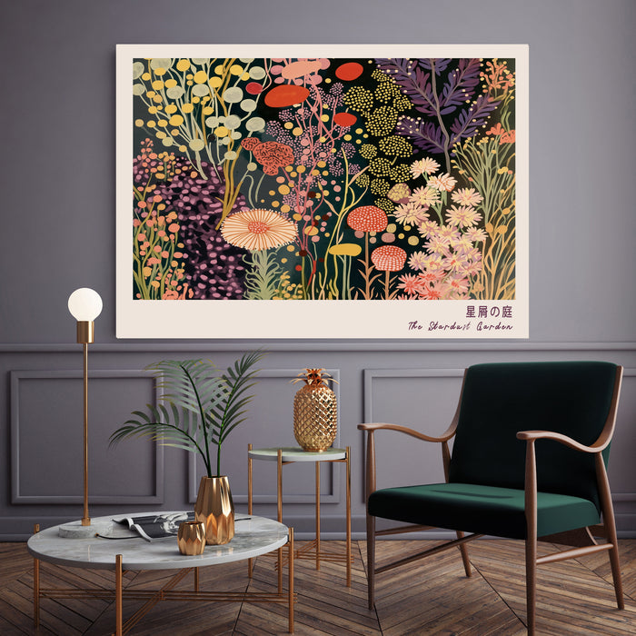 The Stardust Garden, Japanese Wildflower Botanical Art Print
